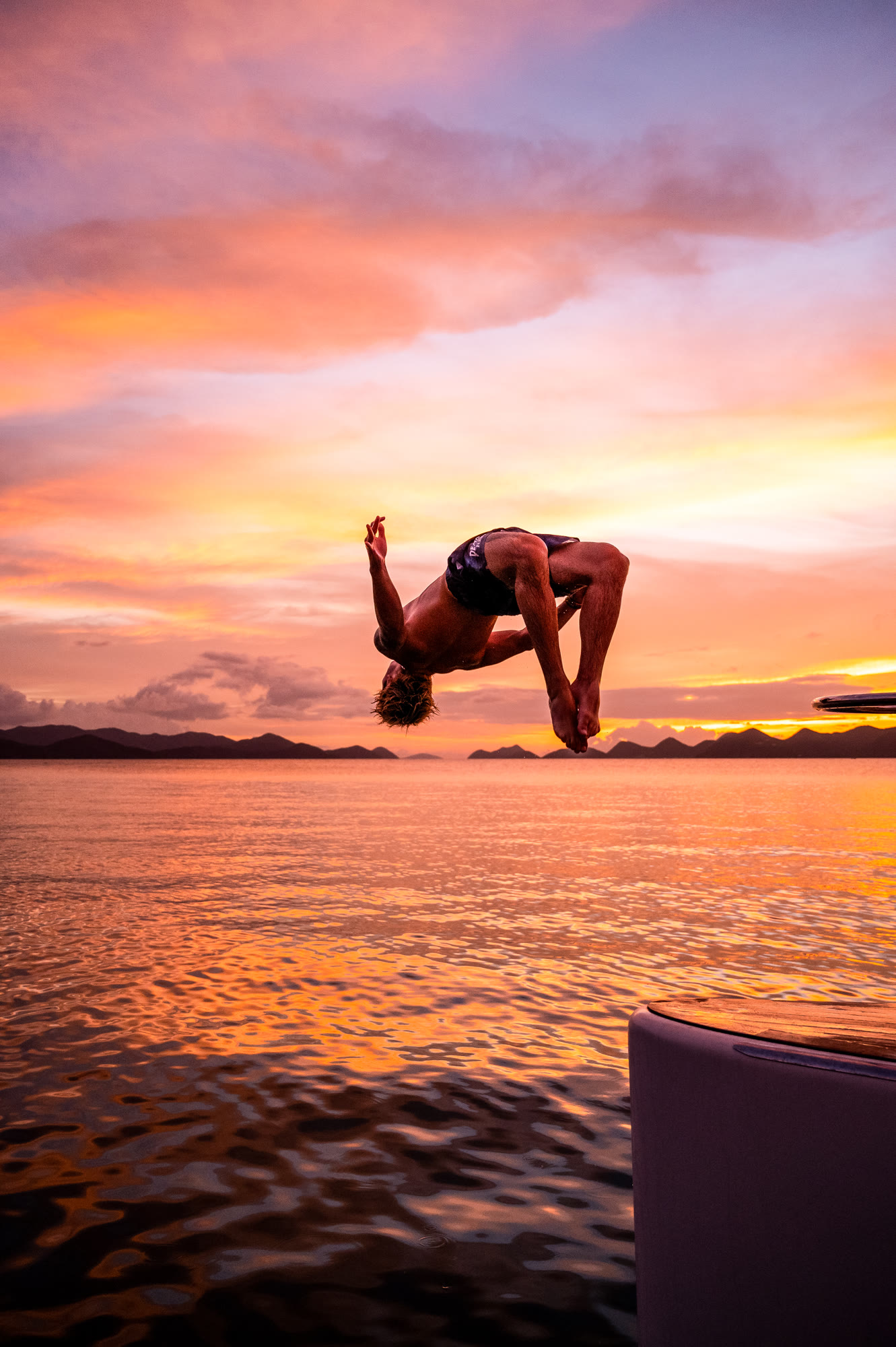 Dive at sundown